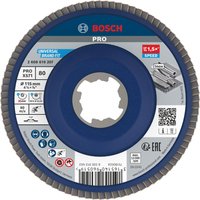 Bosch X Lock Zirconia Aluminium Flap Disc, 115 mm, Fine Grade, 80 μm Grit 1 Per Pack