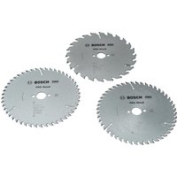 Bosch PRO 3 Piece Optiline Wood Cutting Circular Saw Blade Set 160mm 160mm Assorted Teeth 20mm
