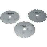 Bosch PRO 3 Piece Wood Cutting Circular Saw Blade Set 165mm 165mm Assorted Teeth 20mm