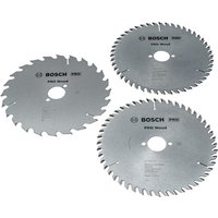 Bosch PRO 3 Piece Optiline Wood Cutting Circular Saw Blade Set 190mm 190mm Assorted Teeth 30mm
