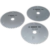Bosch PRO 3 Piece Optiline Wood Cutting Circular Saw Blade Set 216mm