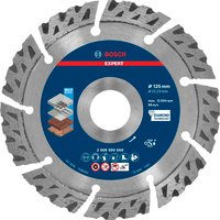 Bosch Professional 1x Expert MultiMaterial Diamond Cutting Disc (for Concrete, Ø 125 mm, Accessories Small Angle Grinder)