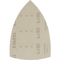 Bosch EXPERT M480 Hook and Loop Large Delta Sanding Sheets for Paint and Wood 100mm x 150mm 180g Pack of 10