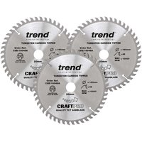 Trend CRAFTPRO 3 Piece 160mm Circular Saw Blade Set 160mm 48T 20mm Trend CRAFTPRO 3 Piece 160mm Circular Saw Blade Set 160mm 48T 20mm