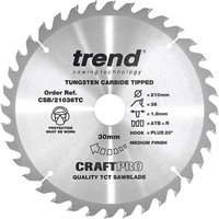 Trend CRAFTPRO Wood Cutting Saw Blade for DeWalt DCS7485 210mm 36T 30mm Trend CRAFTPRO Wood Cutting Saw Blade for DeWalt DCS7485 210mm 36T 30mm