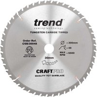 Trend CRAFTPRO Wood Cutting Saw Blade 300mm 48T 30mm Trend CRAFTPRO Wood Cutting Saw Blade 300mm 48T 30mm