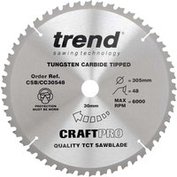Trend CRAFTPRO Wood Cutting Mitre Saw Blade 305mm 48T 30mm Trend CRAFTPRO Wood Cutting Mitre Saw Blade 305mm 48T 30mm