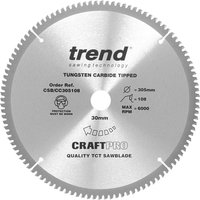 Trend CRAFTPRO Wood Cutting Mitre Saw Blade 305mm 108T 30mm Trend CRAFTPRO Wood Cutting Mitre Saw Blade 305mm 108T 30mm