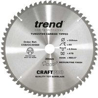 Trend Craft Anti Kickback Thin Kerf Circular Saw Blade 305mm 60T 30mm Trend Craft Anti Kickback Thin Kerf Circular Saw Blade 305mm 60T 30mm