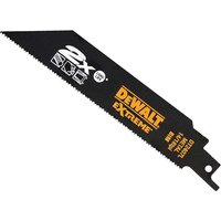 DeWalt Extreme 2X Life Metal Cutting Reciprocating Sabre Saw Blades 203mm Pack of 5 DeWalt Extreme 2X Life Metal Cutting Reciprocating Sabre Saw Blades 203mm Pack of 5