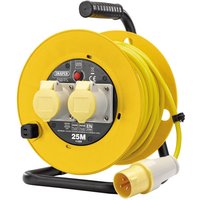 Draper Twin Socket Cable Extension Reel 110v 25m Draper Twin Socket Cable Extension Reel 110v 25m