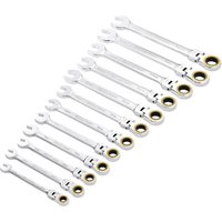 Draper Expert 12 Piece Hi-Torq Flexible Head Ratchet Combination Spanner Set Draper Expert 12 Piece Hi-Torq Flexible Head Ratchet Combination Spanner Set