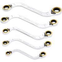 Draper Expert Hi Torq 5 Piece Double Ring Ratchet S Shape Spanner Set Draper Expert Hi Torq 5 Piece Double Ring Ratchet S Shape Spanner Set