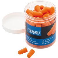 Draper Disposable Ear Plugs Dispenser Jar – Pack of 50 Pairs for Hearing Protection
