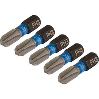 Draper Expert Impact Phillips Screwdriver Bits PH3 25mm Pack of 5 Draper Expert Impact Phillips Screwdriver Bits PH3 25mm Pack of 5