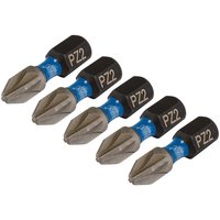Draper Expert 04951 PZ-Type Impact S/Driver Bits No2x25mm 1/4" Hex 5Pc