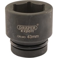 Draper Expert 1" Drive Hexagon Impact Socket Metric 1" 43mm Draper Expert 1" Drive Hexagon Impact Socket Metric 1" 43mm