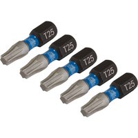 Draper Expert Impact Torx Screwdriver Bits T25 25mm Pack of 5 Draper Expert Impact Torx Screwdriver Bits T25 25mm Pack of 5