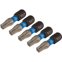 Draper Expert Impact Torx Screwdriver Bits T27 25mm Pack of 5 Draper Expert Impact Torx Screwdriver Bits T27 25mm Pack of 5