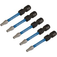 Draper Expert Impact Torx Screwdriver Bits T15 50mm Pack of 5 Draper Expert Impact Torx Screwdriver Bits T15 50mm Pack of 5