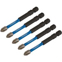 Draper Expert Impact Phillips Screwdriver Bits PH2 75mm Pack of 5 Draper Expert Impact Phillips Screwdriver Bits PH2 75mm Pack of 5
