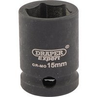 Draper Expert 3/8" Drive Hi-Torq Hexagon Impact Socket Metric 3/8" 15mm Draper Expert 3/8" Drive Hi-Torq Hexagon Impact Socket Metric 3/8" 15mm