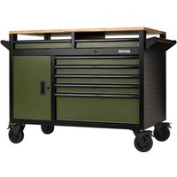 14 Drawer Multi Functional Workbench Tool Roller Cabinet Green
