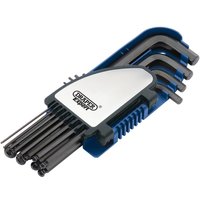 Draper Expert 12 Piece Ball End Hexagon Allen Key Set Imperial