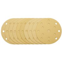 Draper Gold Hook and Loop Sanding Discs 150mm 150mm 120g Pack of 10 Draper Gold Hook and Loop Sanding Discs 150mm 150mm 120g Pack of 10