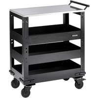 Bunker 3 Tier Stainless Steel Worktop Trolley Black