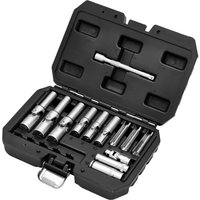 Draper 18 Piece 3/8" & 1/4" Drive Thin Wall PSG Glow Plug Socket Set Combination Draper 18 Piece 3/8" & 1/4" Drive Thin Wall PSG Glow Plug Socket Set Combination