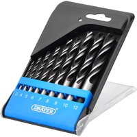 Draper 9 Piece Brad Point Wood Drill Bit Set Draper 9 Piece Brad Point Wood Drill Bit Set