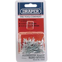 Draper Aluminium Pop Rivets 3.2mm 5.2mm Pack of 50 Draper Aluminium Pop Rivets 3.2mm 5.2mm Pack of 50