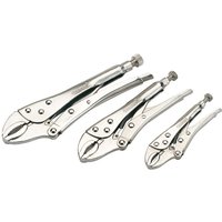 Draper 3 Piece Curved Jaw Self Grip Plier Set Draper 3 Piece Curved Jaw Self Grip Plier Set