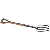 Draper Carbon Steel Border Fork Ash Handle