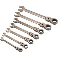 Draper 7 Piece Combination Flexible Heads Ratchet Spanner Set Draper 7 Piece Combination Flexible Heads Ratchet Spanner Set