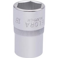 Elora 1/2" Drive Hexagon Socket Metric 1/2" 18mm