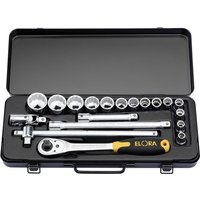 19 Piece 1 2" Drive Bi Hex Socket Set Metric