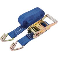 Draper Heavy Duty Ratcheting Tie Down Straps 38mm 6m 750kg Draper Heavy Duty Ratcheting Tie Down Straps 38mm 6m 750kg