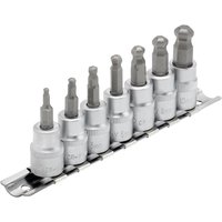 Draper 7 Piece 3/8" Drive Ball End Hexagon Socket Bit Set 3/8" 55mm Draper 7 Piece 3/8" Drive Ball End Hexagon Socket Bit Set 3/8" 55mm