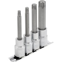 Draper 4 Piece 1/2" Drive Torx Socket Bit Set 1/2" 100mm Draper 4 Piece 1/2" Drive Torx Socket Bit Set 1/2" 100mm