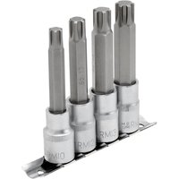 Draper 4 Piece 1/2" Drive Ribe Socket Bit Set 1/2" 100mm Draper 4 Piece 1/2" Drive Ribe Socket Bit Set 1/2" 100mm