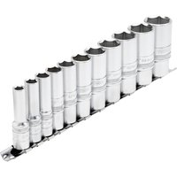Draper Expert 11 Piece 3/8" Drive Deep Hex Socket Set Imperial 3/8" Draper Expert 11 Piece 3/8" Drive Deep Hex Socket Set Imperial 3/8"