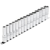 Draper 15 Piece 1/2" Drive Deep Socket Set on Rail 1/2" Draper 15 Piece 1/2" Drive Deep Socket Set on Rail 1/2"