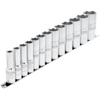 Draper Expert 13 Piece 1/2" Drive Deep Socket Set Imperial on Rail 1/2" Draper Expert 13 Piece 1/2" Drive Deep Socket Set Imperial on Rail 1/2"