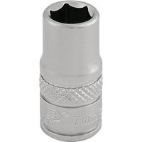 Draper 1/4" Drive Satin Finish Hexagon Socket Metric 1/4" 7mm Draper 1/4" Drive Satin Finish Hexagon Socket Metric 1/4" 7mm