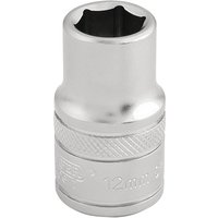Draper 1/2" Drive Satin Finish Hexagon Socket Metric 1/2" 12mm Draper 1/2" Drive Satin Finish Hexagon Socket Metric 1/2" 12mm
