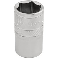 1/2' Square Drive 6 Point Metric Socket (16mm) (16606) - Draper