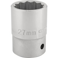 Draper 3/4" Drive Polished Finish Bi Hexagon Socket Metric 3/4" 27mm Draper 3/4" Drive Polished Finish Bi Hexagon Socket Metric 3/4" 27mm
