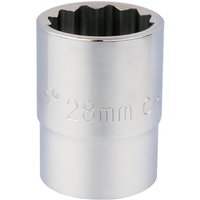 Draper 3/4" Drive Polished Finish Bi Hexagon Socket Metric 3/4" 28mm Draper 3/4" Drive Polished Finish Bi Hexagon Socket Metric 3/4" 28mm